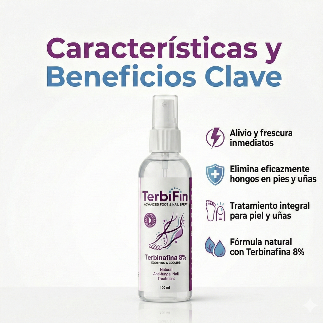 TerbiFin Spray 8% Anti-Hongos Pies Uñas