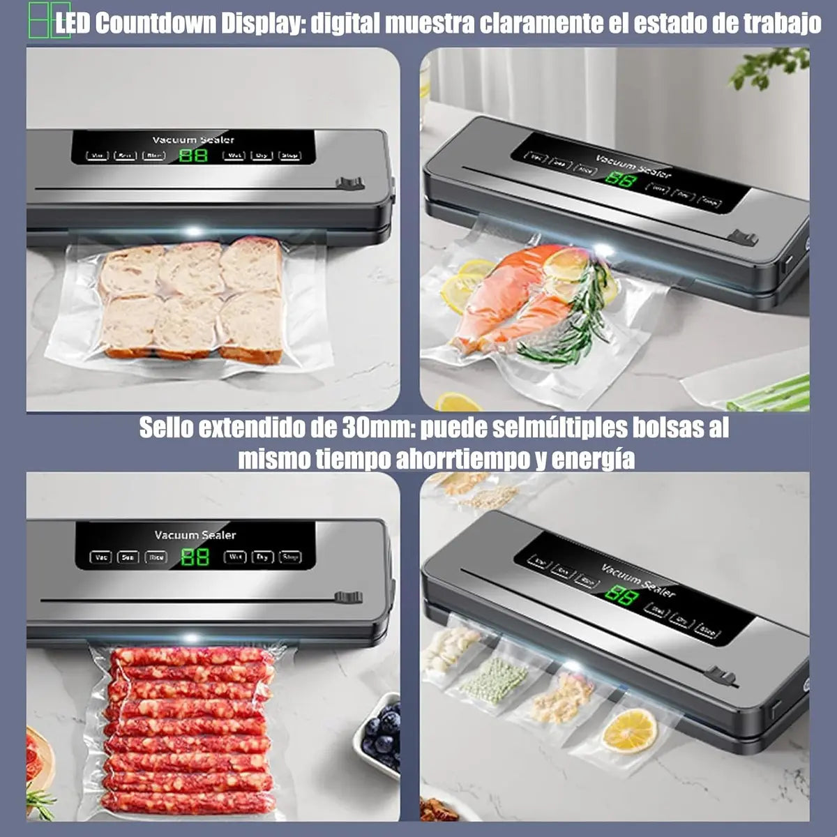 Selladora al vacio tactil + 10 bolsas